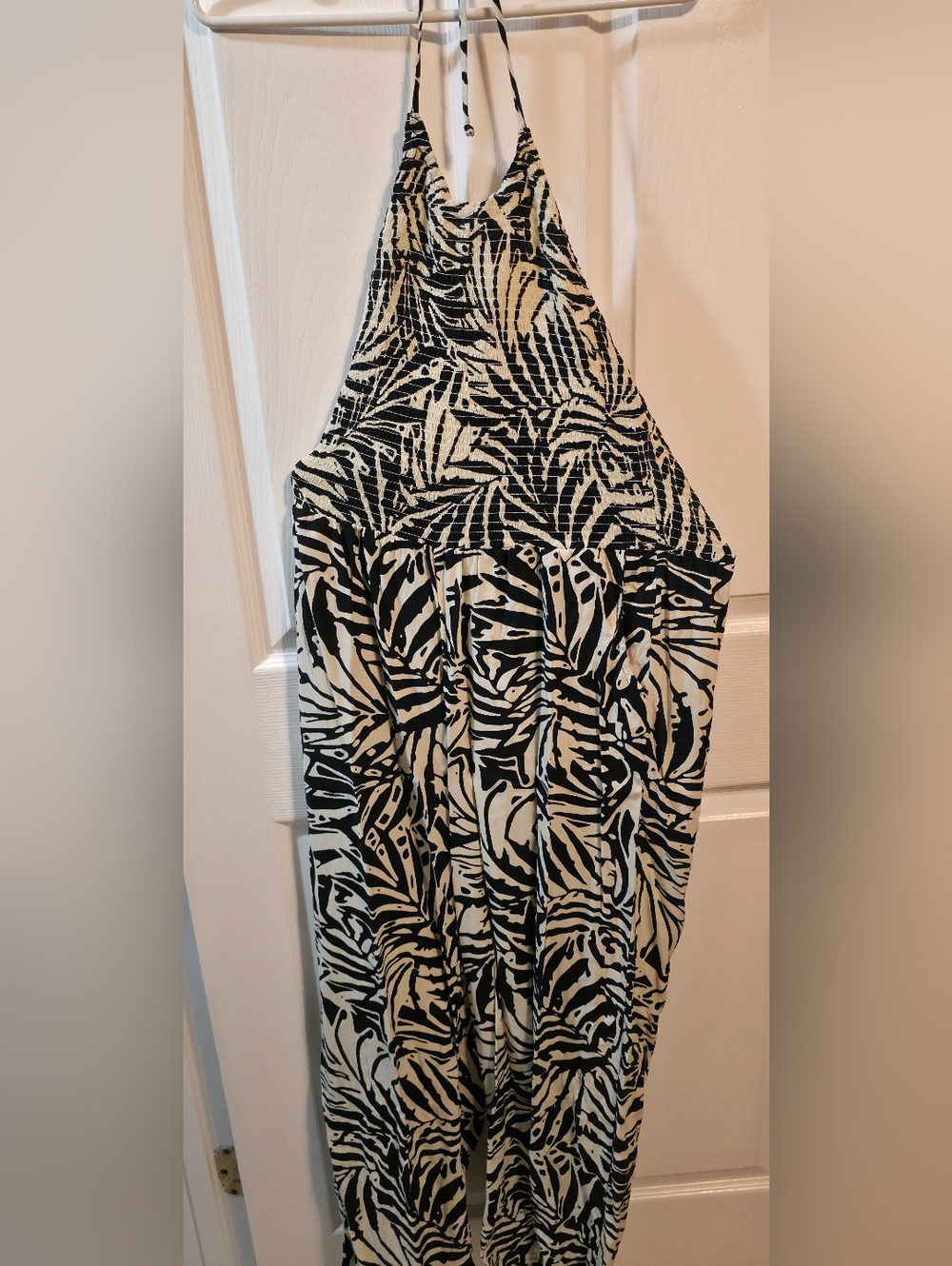 Patrons of Peace Black and White Halter Jumpsuit